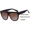 Flat Top Oversize Shield Shape Sunglasses